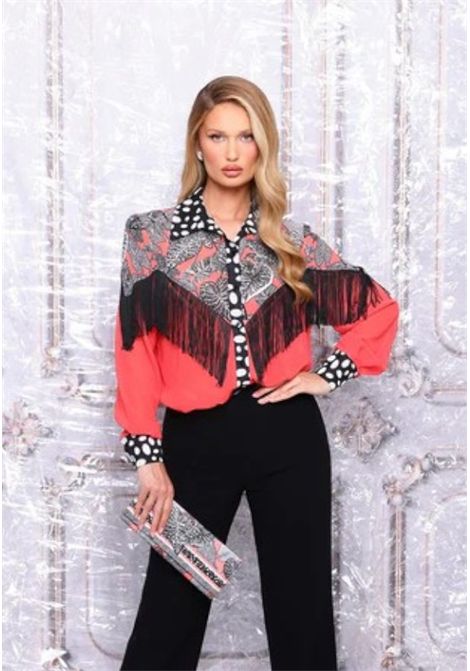 Chiffon shirt with fringes GAI MATTIOLO | shirts | LV1353UNICA